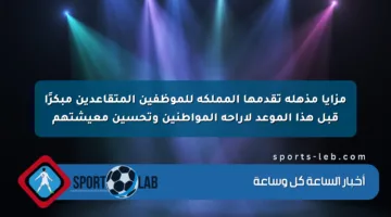 مزايا مذهلة تقدمها المملكة للموظفين المتقاعدين مبكرًا قبل هذا الموعد لإراحة المواطنين وتحسين معيشتهم